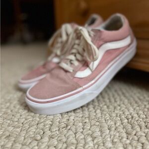 Vans Blush Pink and White Classic Trainers